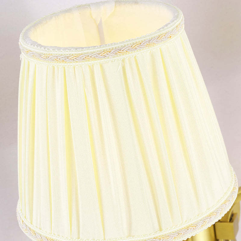 Alessio Wall Lamp: Fabric Shade Detail Bedroom Lighting Alessio Decorative Indoor Wall Lamp Metal Fabric Living Room Bedroom
