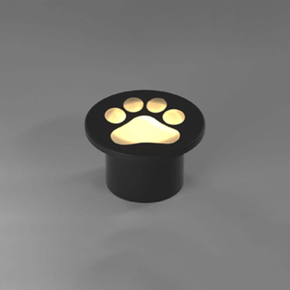 Minori Cat Paw Outdoor Ground Light - Black and Gold