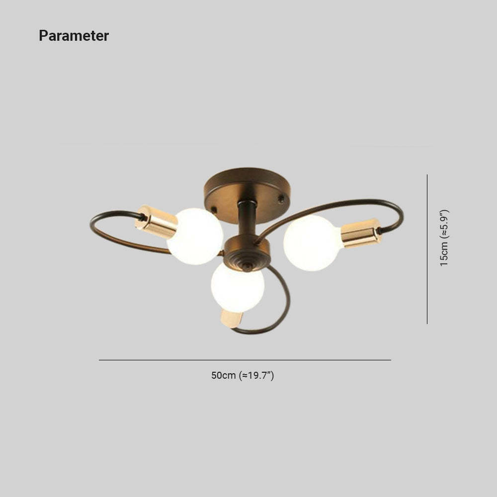 Valentina Ceiling Light Dimensions, 50cm x 15cm, Modern Lighting
