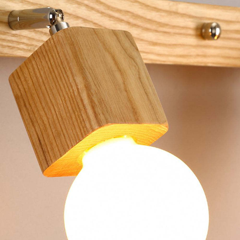Ozawa Modern Wood and Metal Wall Lamp detail