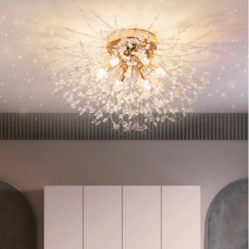 Lili Vintage Pendant Light illuminating a living space