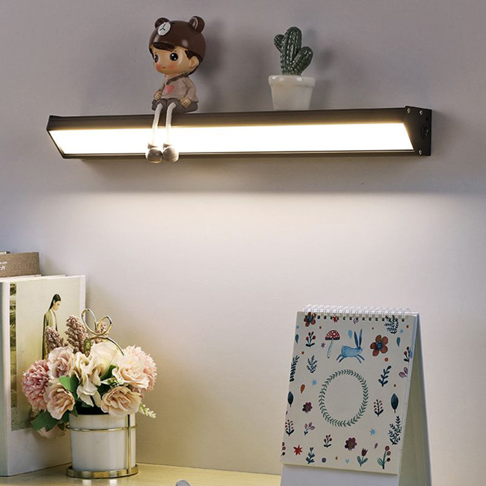 Orr Minimalist Wall Lamp with shelf and decorations