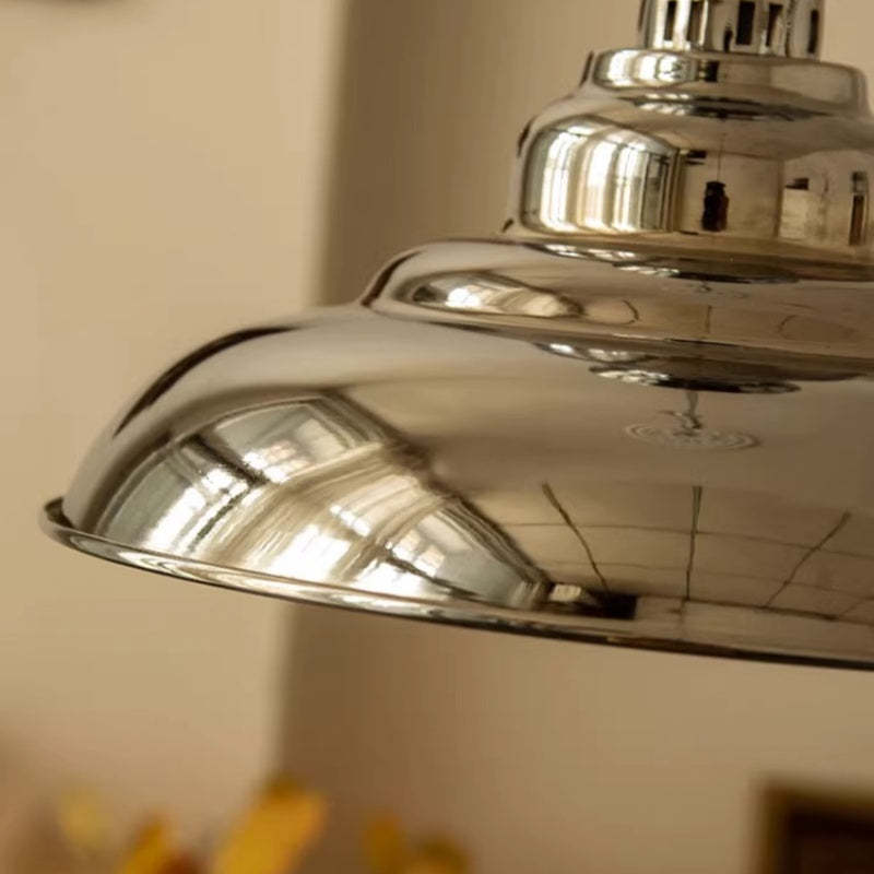 Alessio Chrome Pendant Light, Industrial LED Lighting Fixture