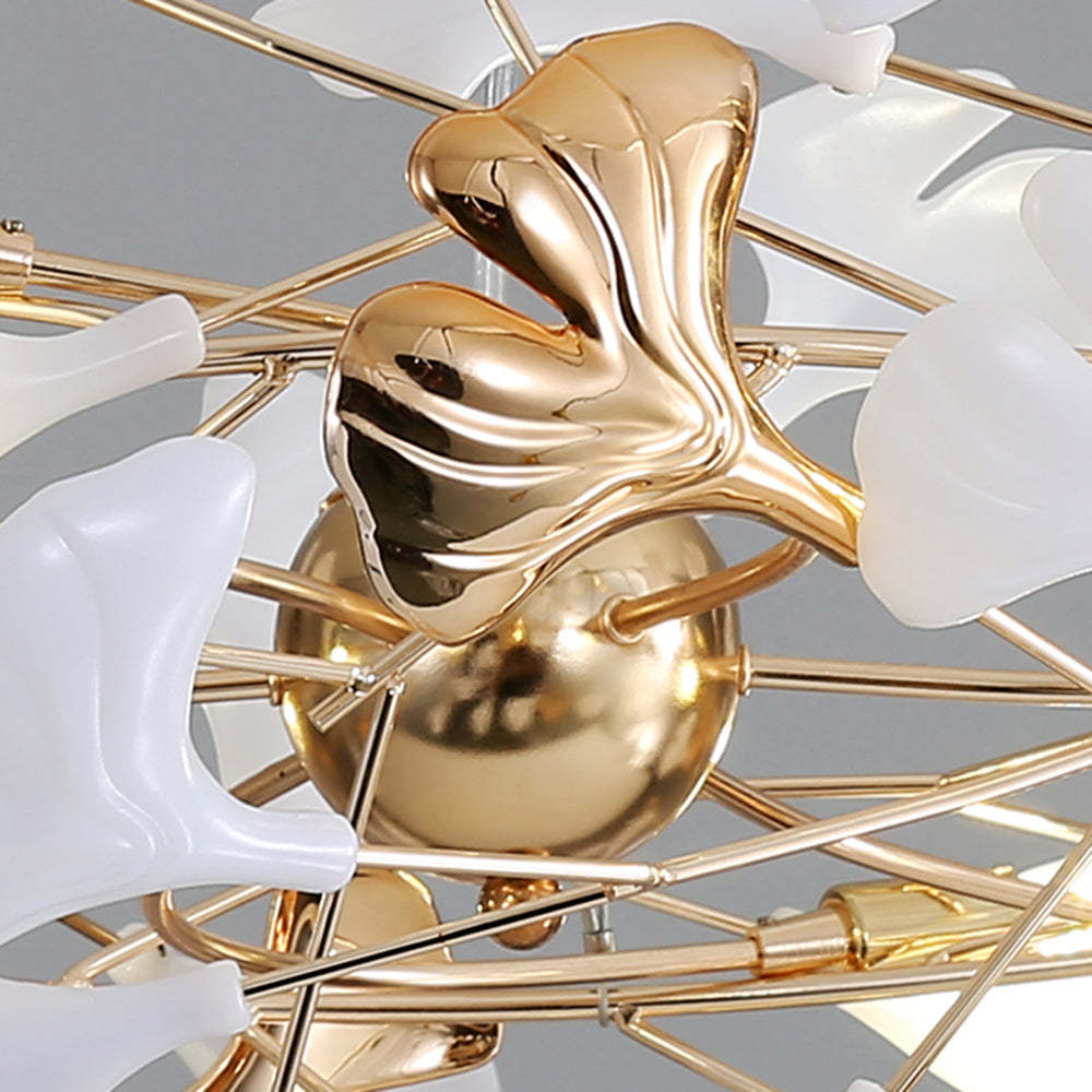 Olivia Modern Petal Shaped Metal Ceramic Chandelier Dining Room