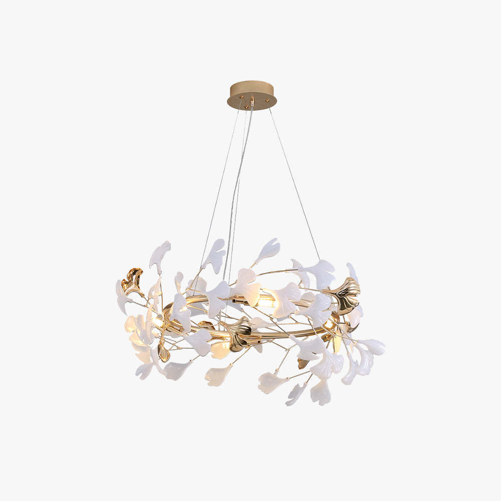 Olivia Modern Petal Shaped Metal Ceramic Chandelier Dining Room