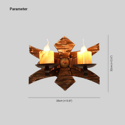 Austin wooden candle wall lamp dimensions