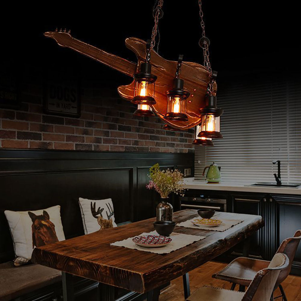 Farmhouse guitar pendant light fixture