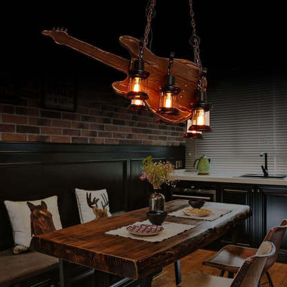 Farmhouse guitar pendant light fixture
