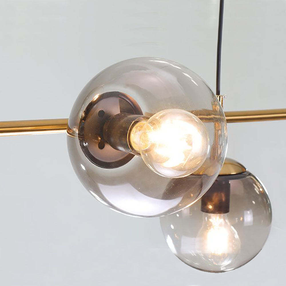 Valentina Bubble Pendant Light detail, metal and glass