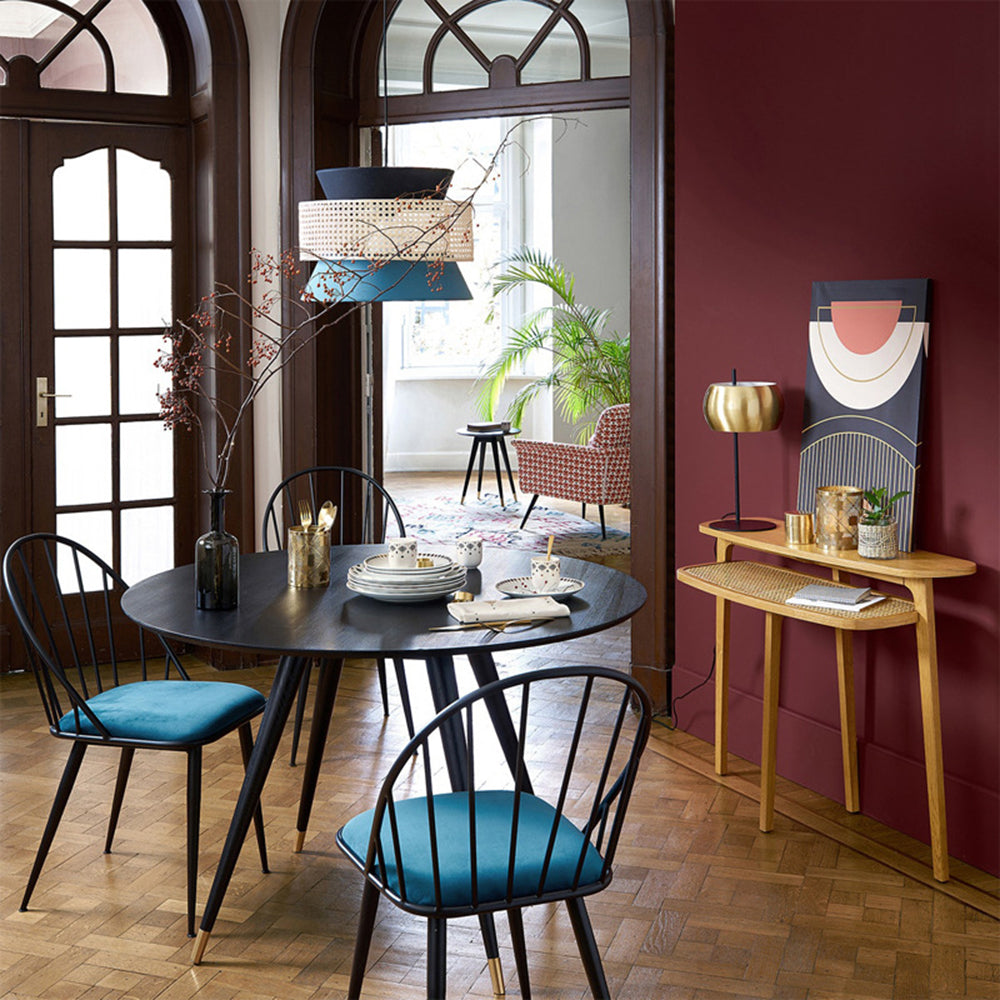 Ritta Rattan Pendant Light in Dining Room