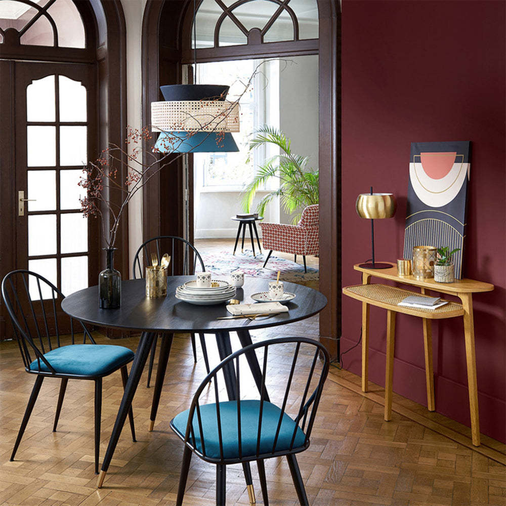 Ritta Rattan Pendant Light in Dining Room