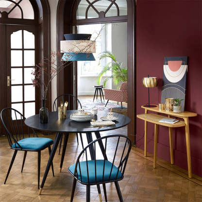 Ritta Rattan Pendant Light in Dining Room