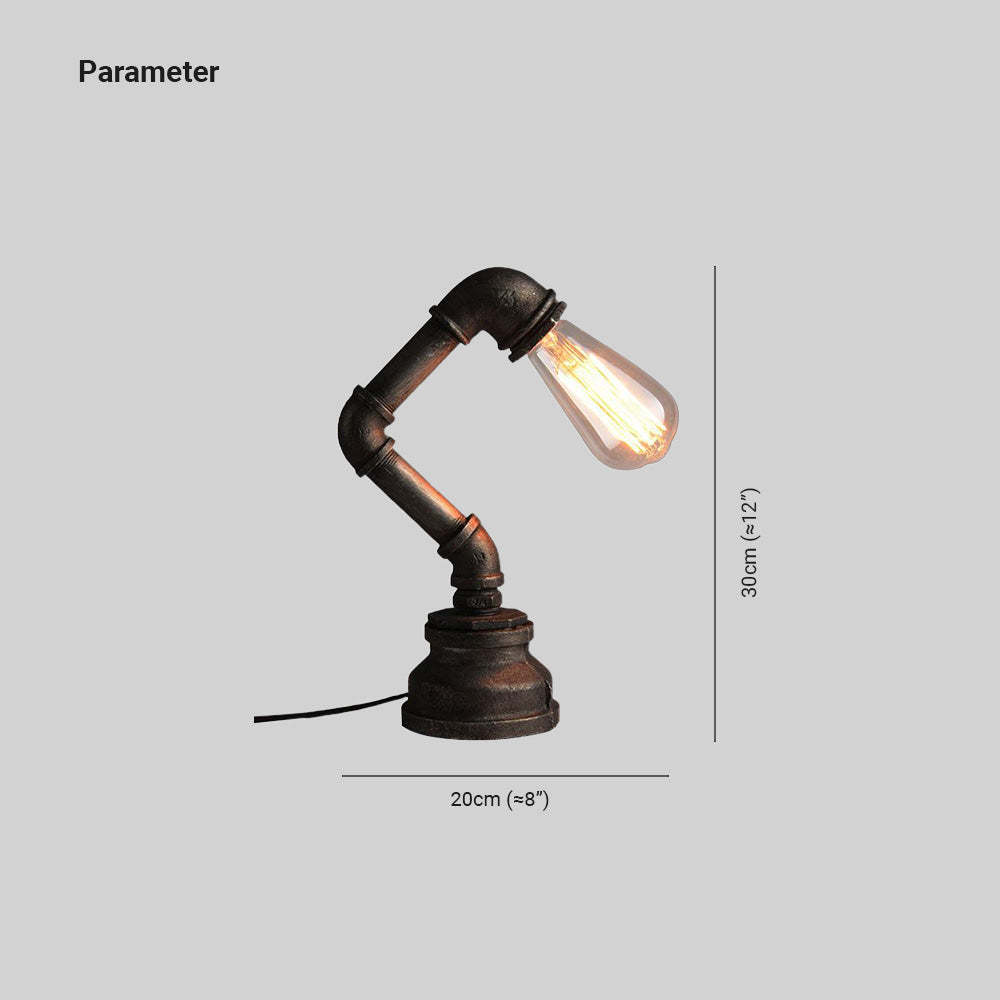 Alessio Industrial Table Lamp Dimensions