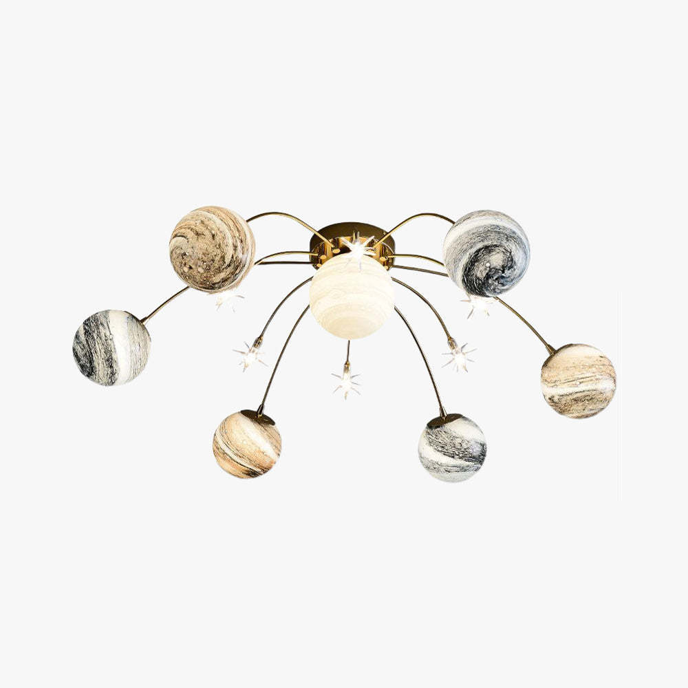 Elif planet flush mount ceiling light