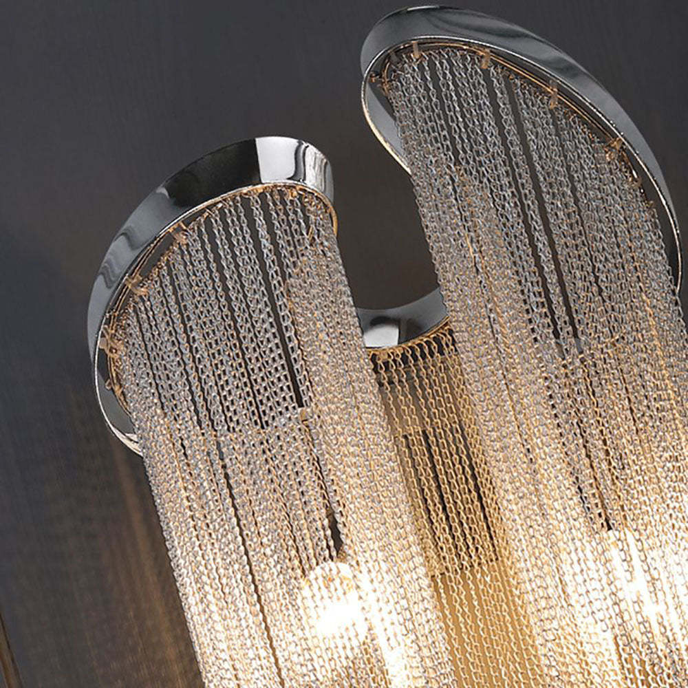Modern Art Deco Wall Lamp Tassel Chain, Bedroom Lighting