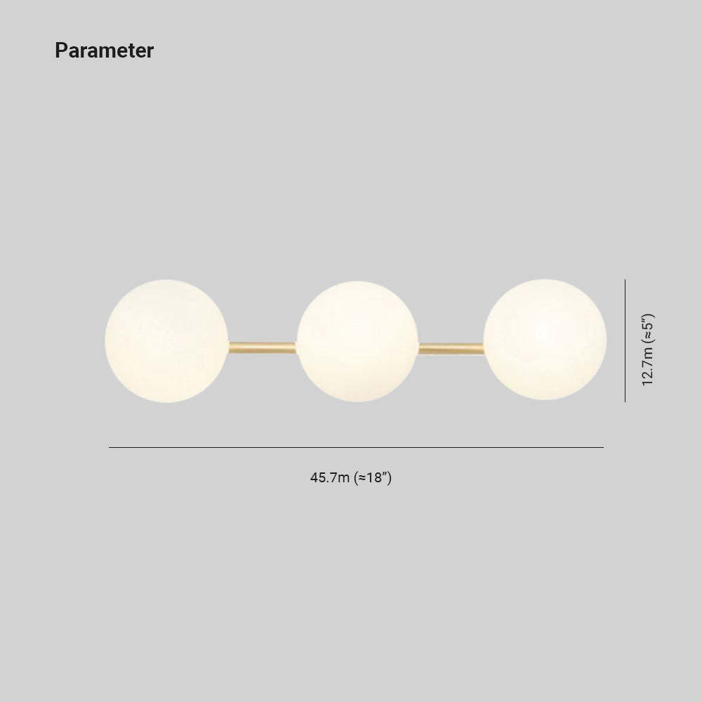 Valentina Vanity Wall Lamp dimensions, 45.7cm