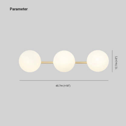 Valentina Vanity Wall Lamp dimensions, 45.7cm