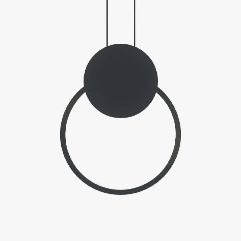 Nyla Modern Minimalist LED Hanging Pendant Light Black