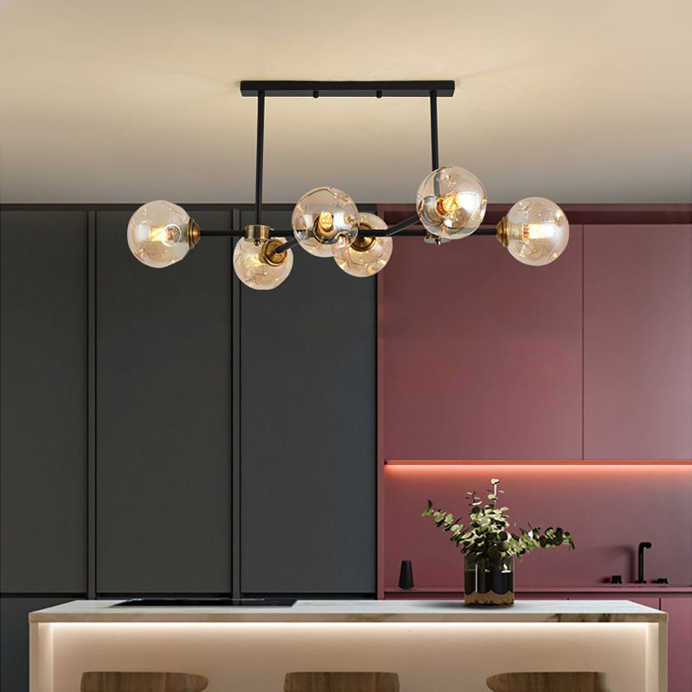 Modern bubble pendant light in kitchen setting