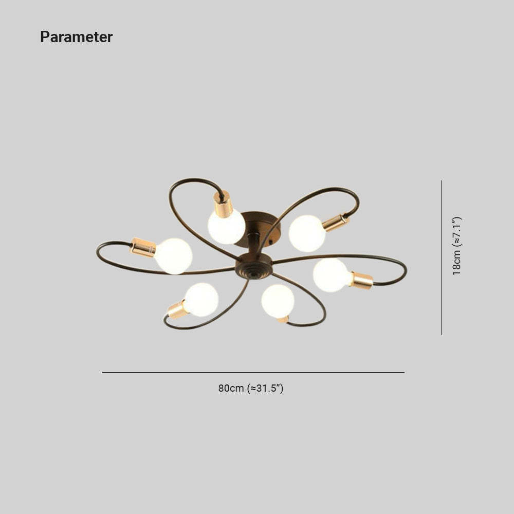 Valentina Flush Mount Ceiling Light Dimensions