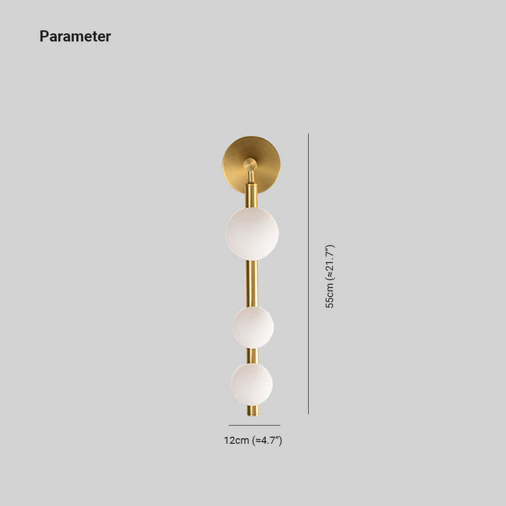 Valentina Globe Wall Lamp Dimensions | Las Sola Lighting