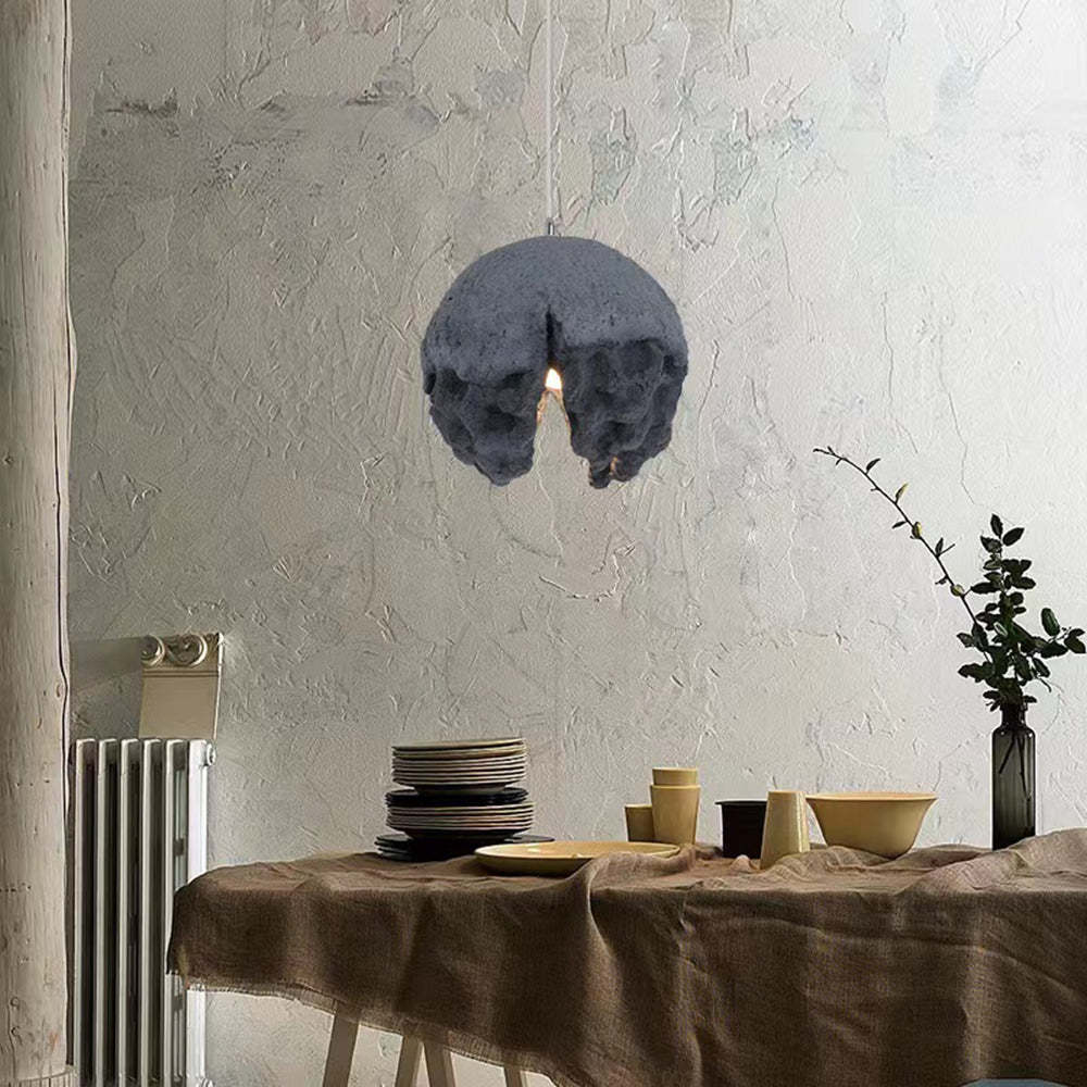 Gray Byers Industrial Pendant Light above dining table.
