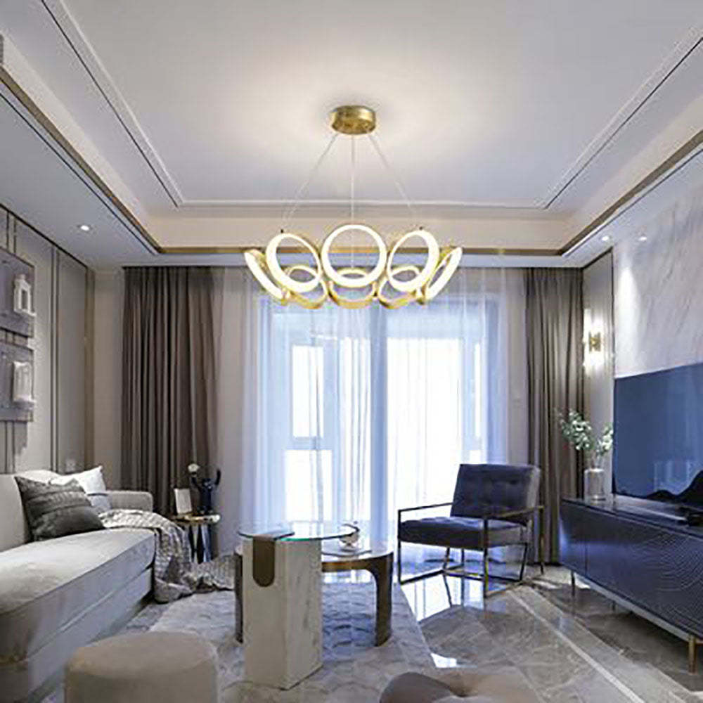 Arisha Ring Pendant Light in modern living room.