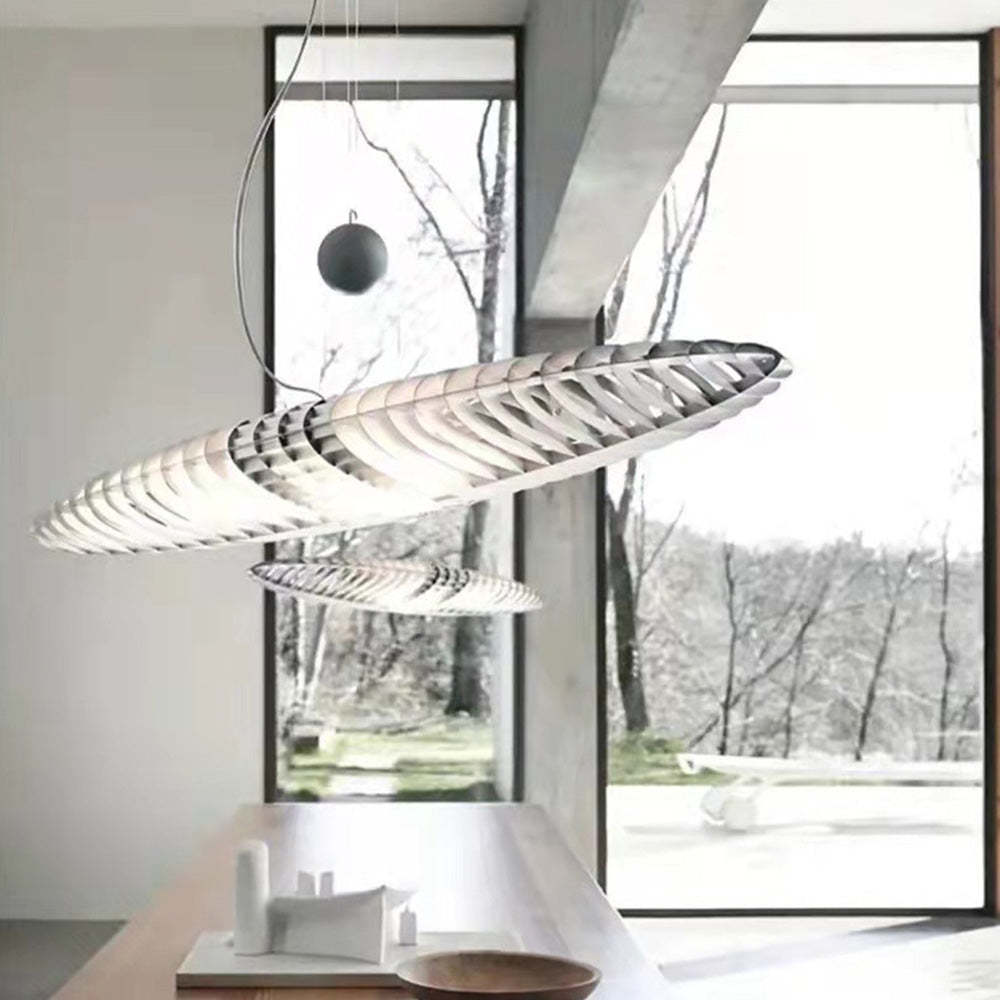Eveline pendant lights over dining table