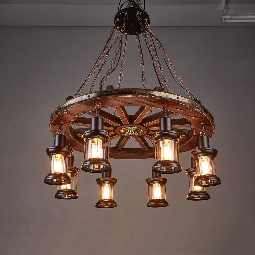 Walnut Rudder Pendant Light - Vintage Style