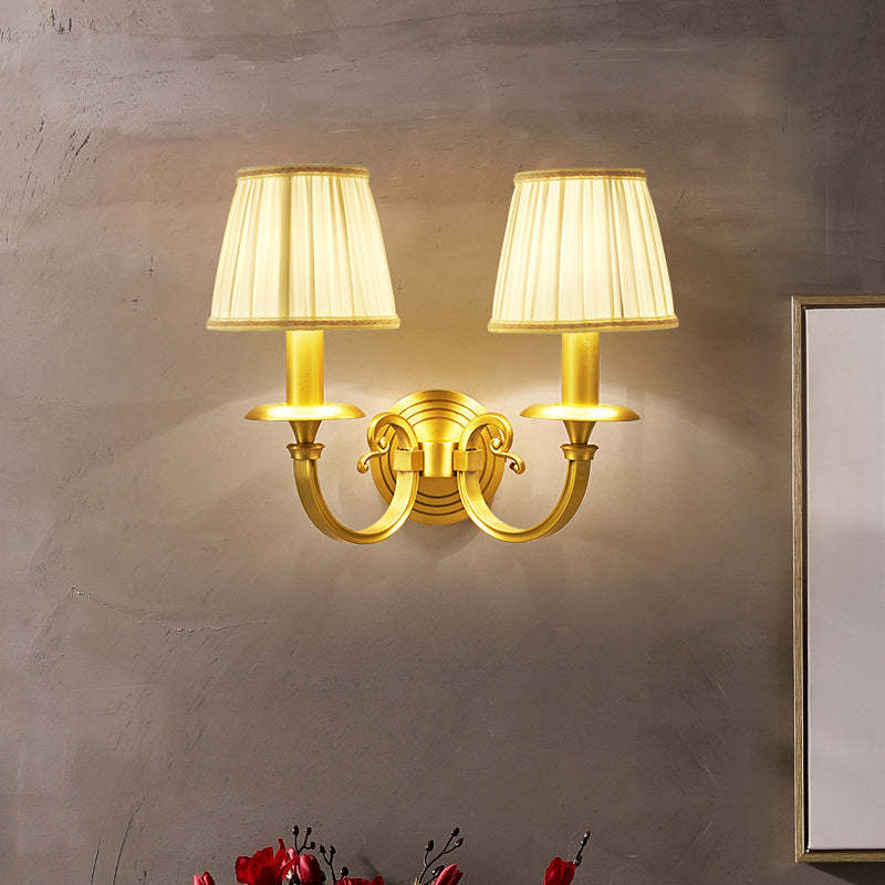 Alessio Wall Lamp: Metal Fabric Bedroom Lighting Alessio Decorative Indoor Wall Lamp Metal Fabric Living Room Bedroom