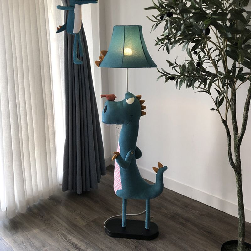 Blue Dinosaur Floor Lamp for Kids Room
