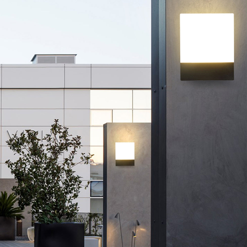 Orr Modern Outdoor Wall Lamp on a patio, exterior lighting
