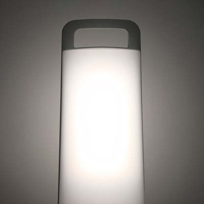 Las Sola Orr White Portable Solar Lamp - Lit View