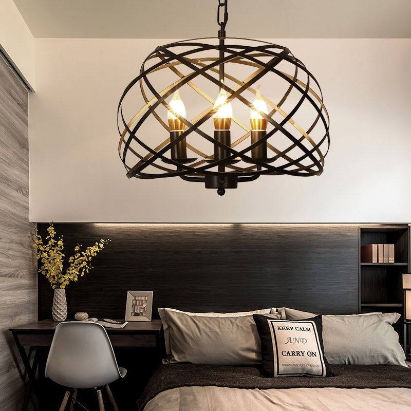 Alessio Cage Chandelier in Bedroom | Las Sola