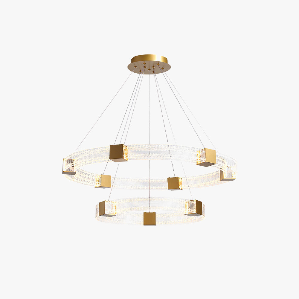 Evette Modern Round Oval Acrylic Metal Pendant Light