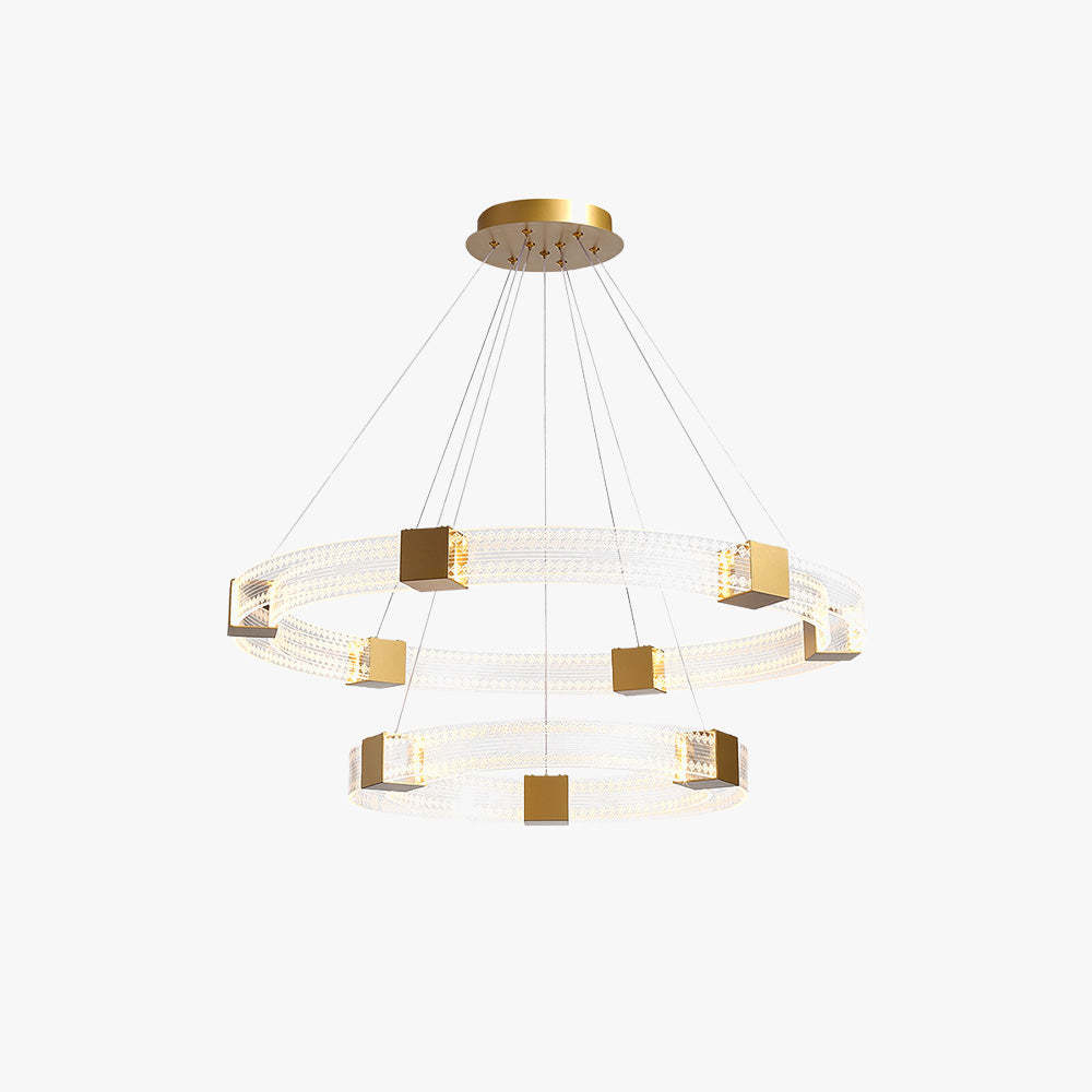 Evette Modern Round Oval Acrylic Metal Pendant Light