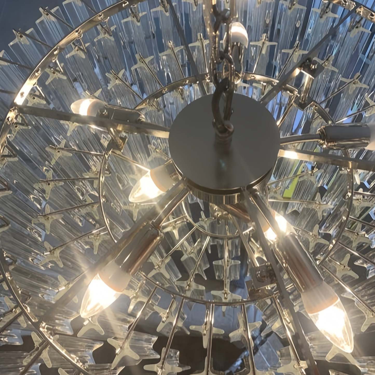 Alessio LED Pendant Light, luxury glass fixture.