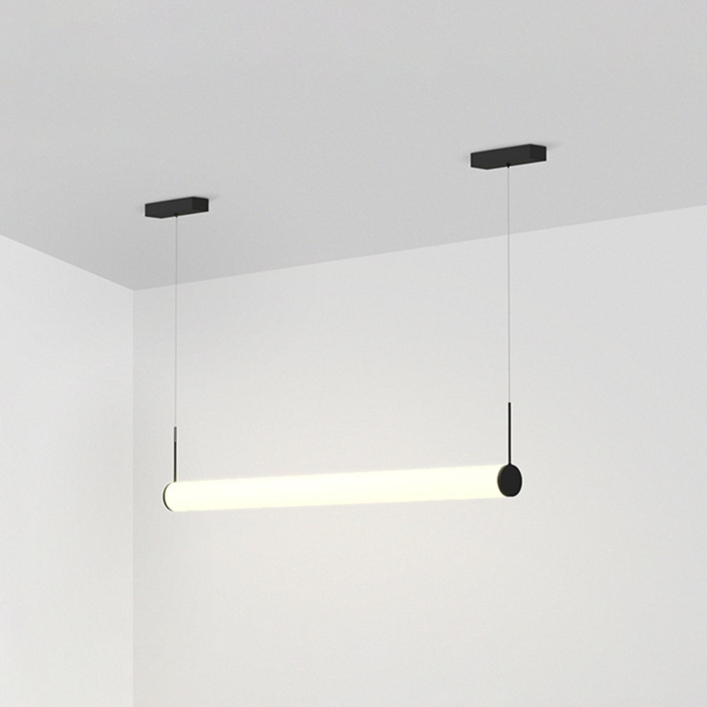 Minimalist Edge cylinder outdoor pendant light.