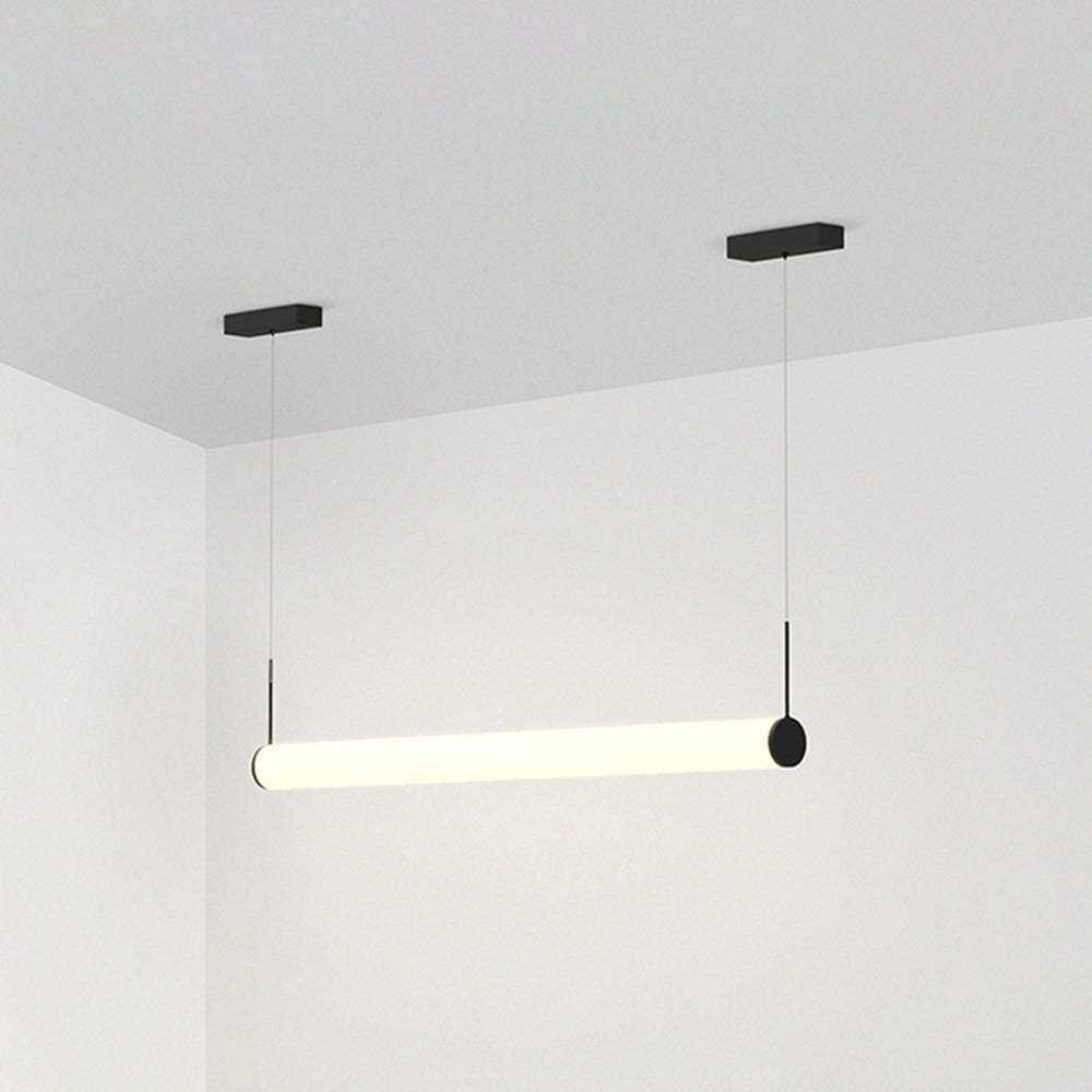 Minimalist Edge cylinder outdoor pendant light.