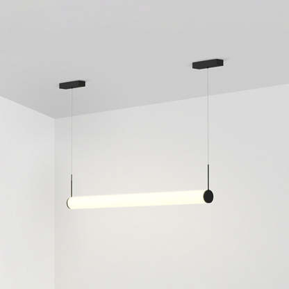 Minimalist Edge cylinder outdoor pendant light.