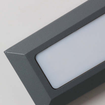 Close-up of Gray Orr Rectangular Step Light