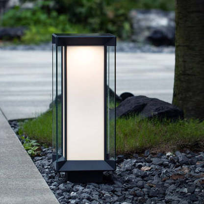 Modern solar floor lamp for outdoor spaces
