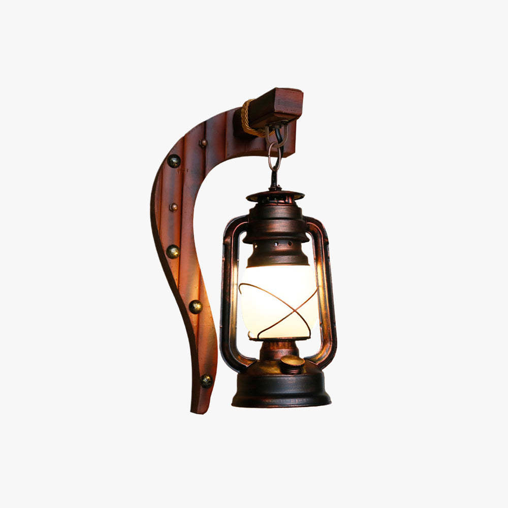 Austin Wall Lamp - Retro Wood Bedroom Lighting