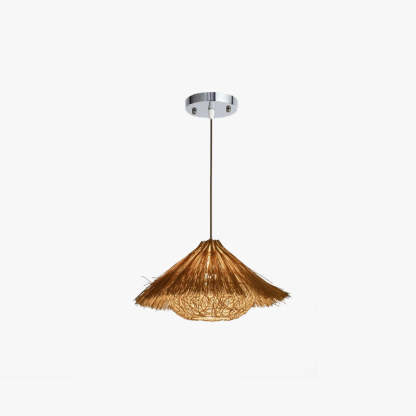 Muto Rattan Pendant Light - Hand-Woven LED Lighting