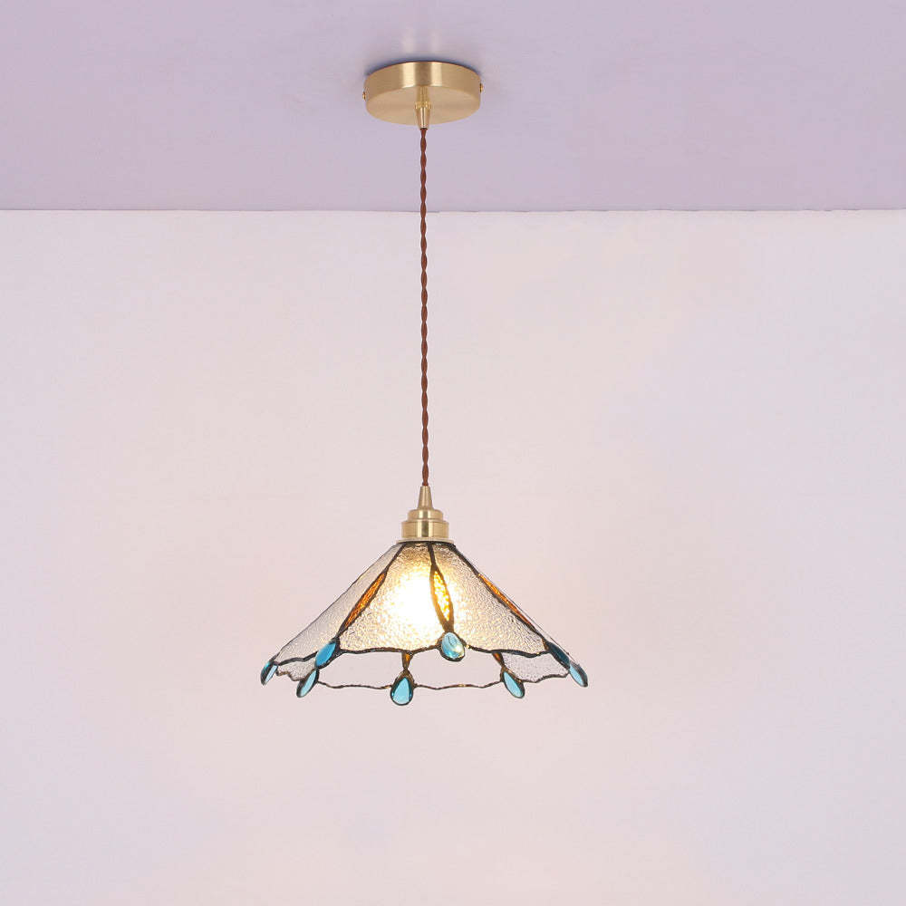 Eryn Vintage Pendant Light, stained glass, indoor lighting