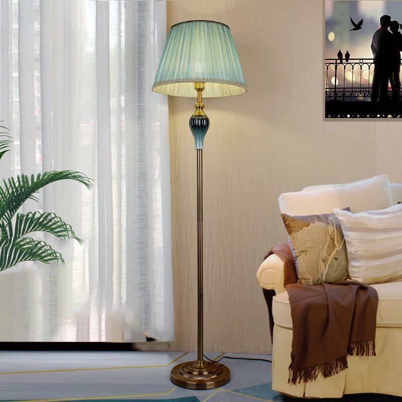 Eryn Antique Floor Lamp in Bedroom - Las Sola