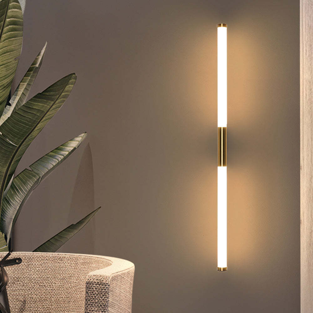 Modern copper wall lamp lighting, Leigh style. Leigh Modern Linear Copper Mirror Front Wall Lamp