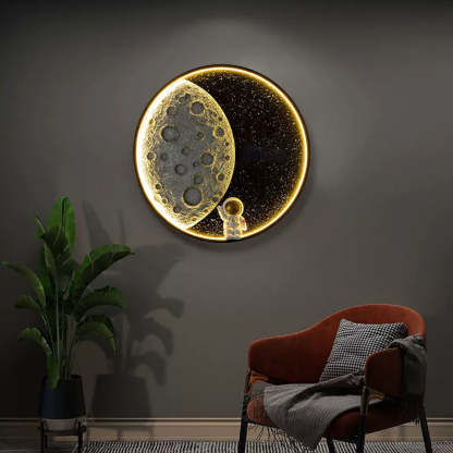 Elif Moon Lamp: Astronaut Wall Decor for Kids Room