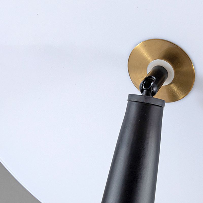 Salgado floor lamp detail, brass and black metal