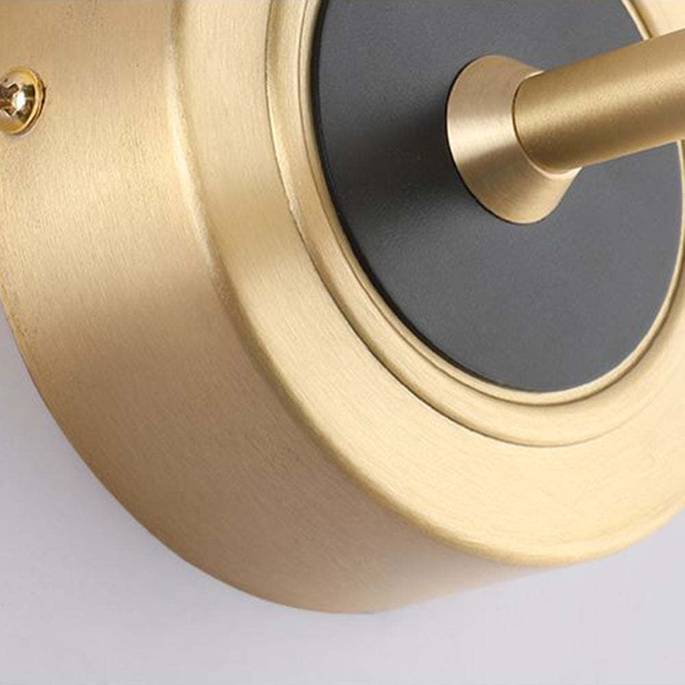 Gold Vintage Wall Lamp - Metal and Acrylic Detail